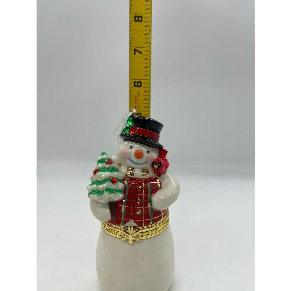 Hallmark Keepsake Limoges Snowman Ornament & Trinket Box